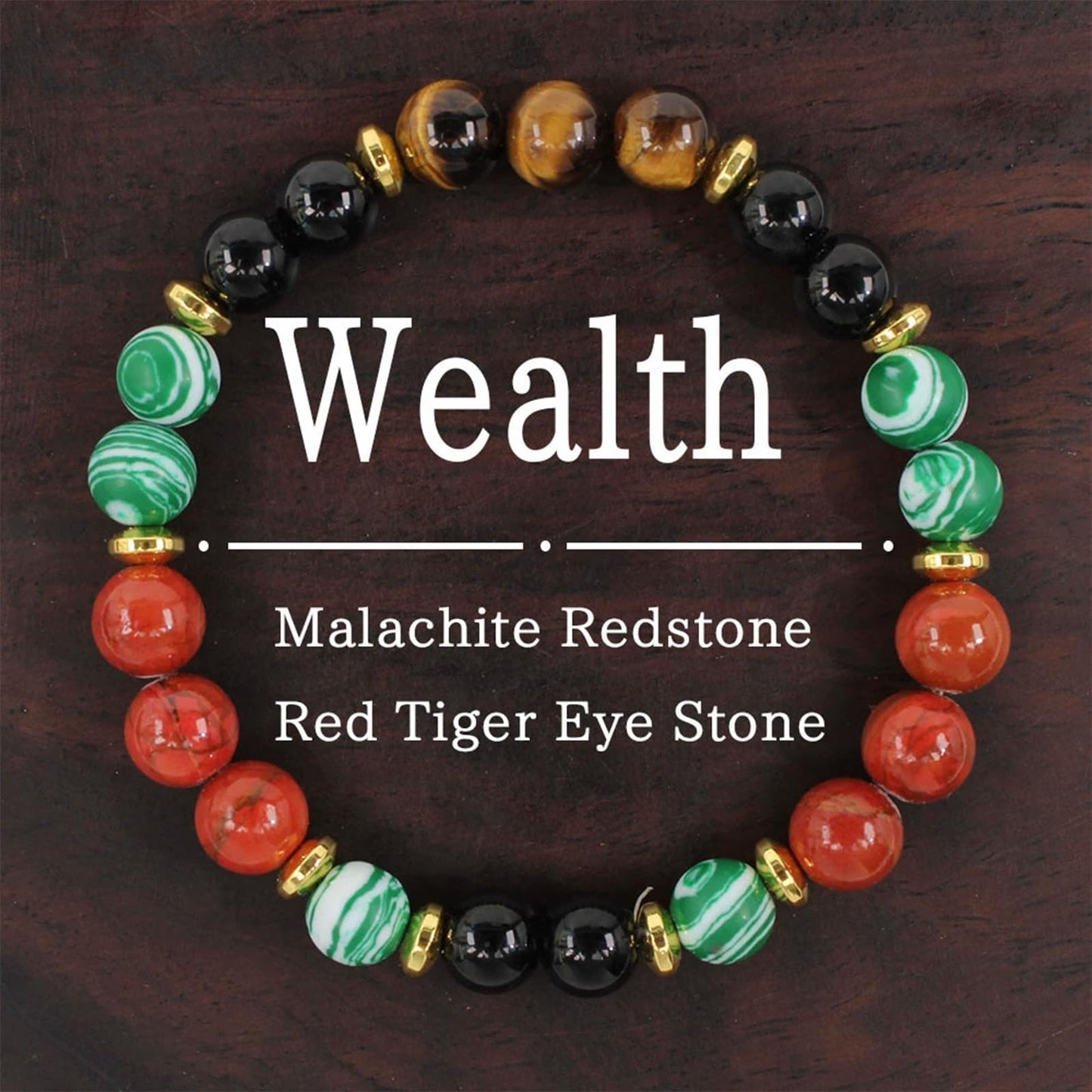 Long tiantian 3 PCS Money Bracelets Wealth Attraction for Women Green Jade Bracelet Feng Shui Bracelets Crystal Protection Jewelry Spiritual Gifts