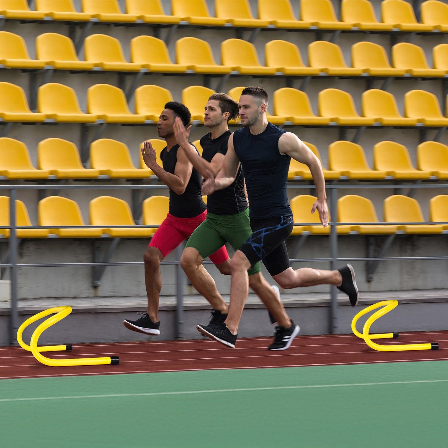 Wettarn 18 Pcs 6" Speed Training Hurdles Durable Agility Training Hurdle Agility Plyometric and All Purpose Equipment for Athletes, Soccer, Basketball(Yellow)