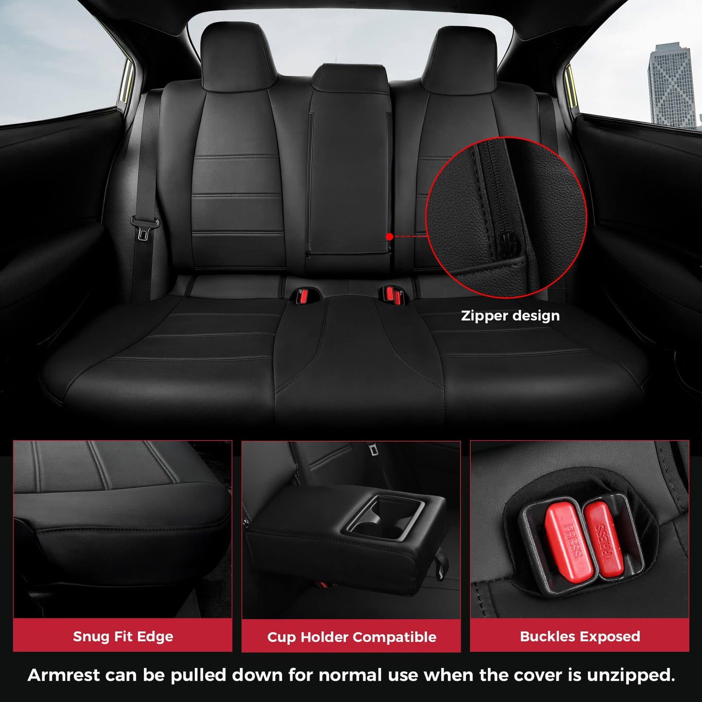 FREESOO for Toyota Corolla Seat Covers 2020-2026 SE/SE Apex Nightshade & 2023-2025 XSE & 2025 FX, Custom Car Seat Covers, Waterproof Seat Covers for Cars, Leather Car Seat Cover, Black Full Set