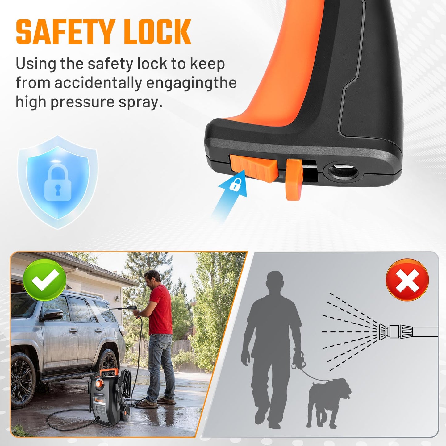 This Hill 2 in 1 Pressure Washer & Steam Cleaner, 2GPM 3000PSI with High Pressure Cleaner, 1500W High-Pressure Steamer for Cleaning, Suitable for Home, Tile, Carpet, Furniture & Personal Car Detailing
