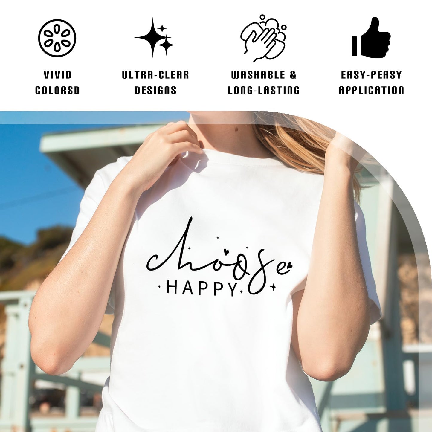 Motivational DTF Transfers Ready to Press - 20 Sheets Positive Quotes Iron on Transfers for T-Shirt Inspirational Iron on Decals Patches DIY Heat Vinyl Stickers for Clothing Pillow Hat Hoodie Bagpack