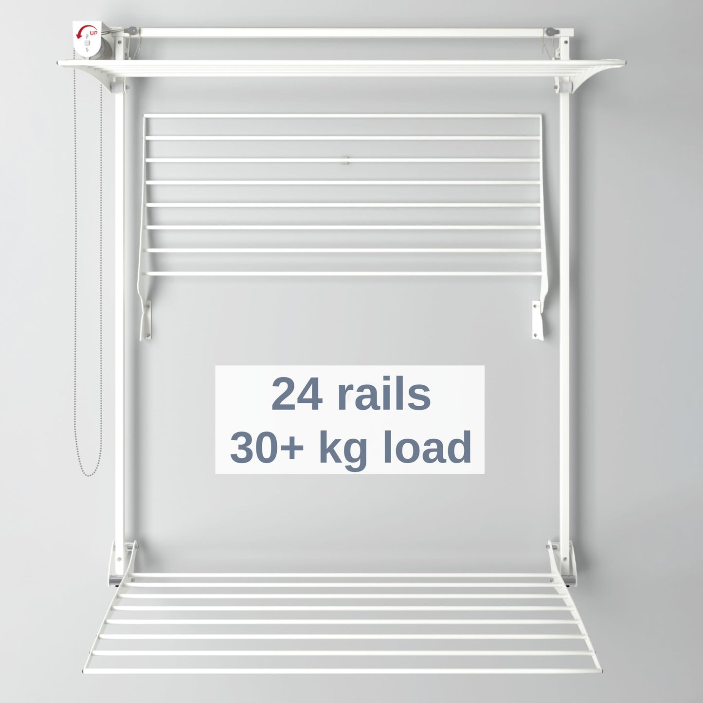 foxydry Tower Vertical Wall Airer - Wall Airer for Indoor and Outdoor Use (White, 128 cm / 50.4 in)
