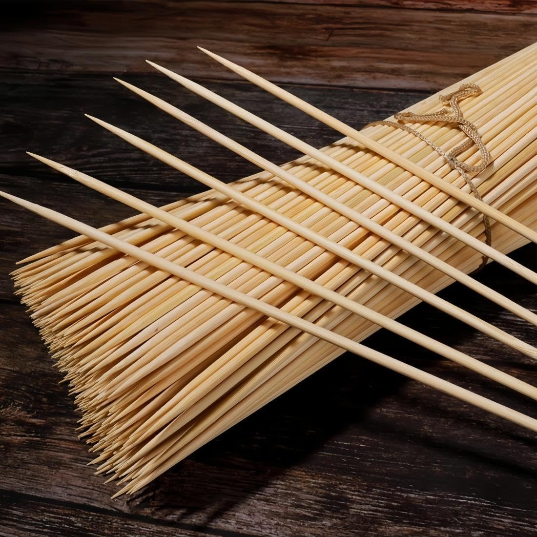 400 Pack 12 Inch Natural Bamboo Wood Barbecue Skewers for Grilling, Kabob, Fruit, Appetizer, Cocktail, Sausage, Chocolate Fountain, BBQ Sticks. (Φ=4mm)