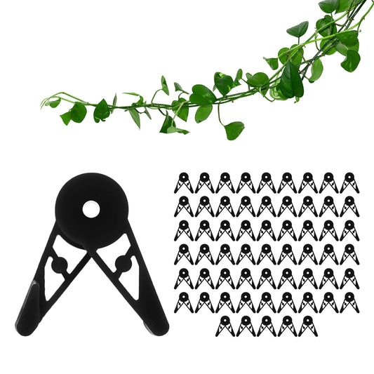 M METERXITY 60-Pack Adjustable Plant Clips, 360 Degree Plant Training Clips, Plant Stem Bender Training Clips for Low Stress Training/Plant Ties/Gardening Accessories [Black]