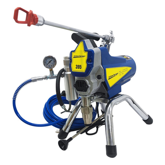 INTBUYING 395 Airless Paint Sprayer, 2200W High Efficiency Electric Airless Paint Sprayer, 3300PSI Cart Thinning-Free Airless Sprayer with Spray Gun 110V for Home, Commercial Use