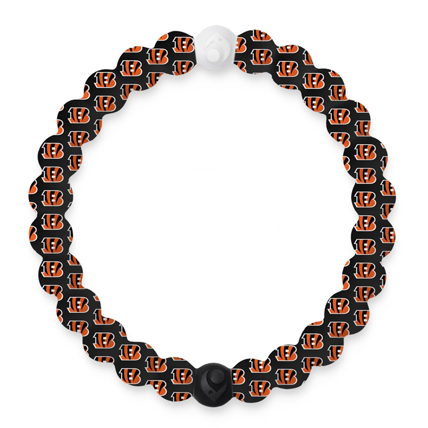 Lokai Silicone Beaded Bracelet for Men & Women, NFL Football Collection - Cincinnati Bengals, Medium - Silicone Jewelry Fashion Bracelet Slides-On for Comfortable Fit