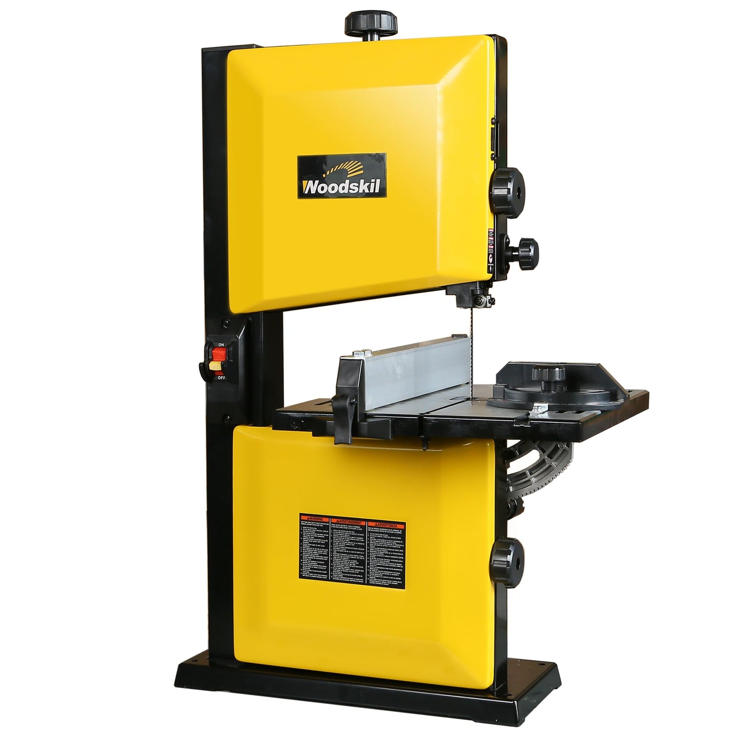 Woodskil 3-Amp 9-Inch Band Saw, 2500FPM Benchtop Bandsaw with Removable Safty Key, Cast Aluminum Table, Steel Base for woodworking