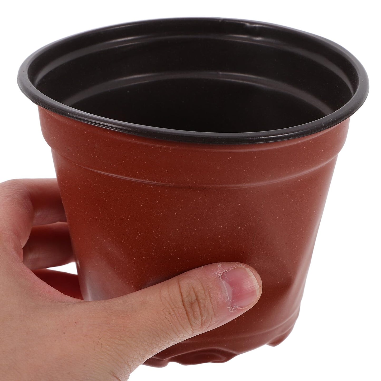 Homoyoyo 100pcs Plastic Plant Nursery Pots with Nutrient Cups Dual-Color Seedling Planter for Strawberry Cuttings and Flower Propagation Gardening Supplies
