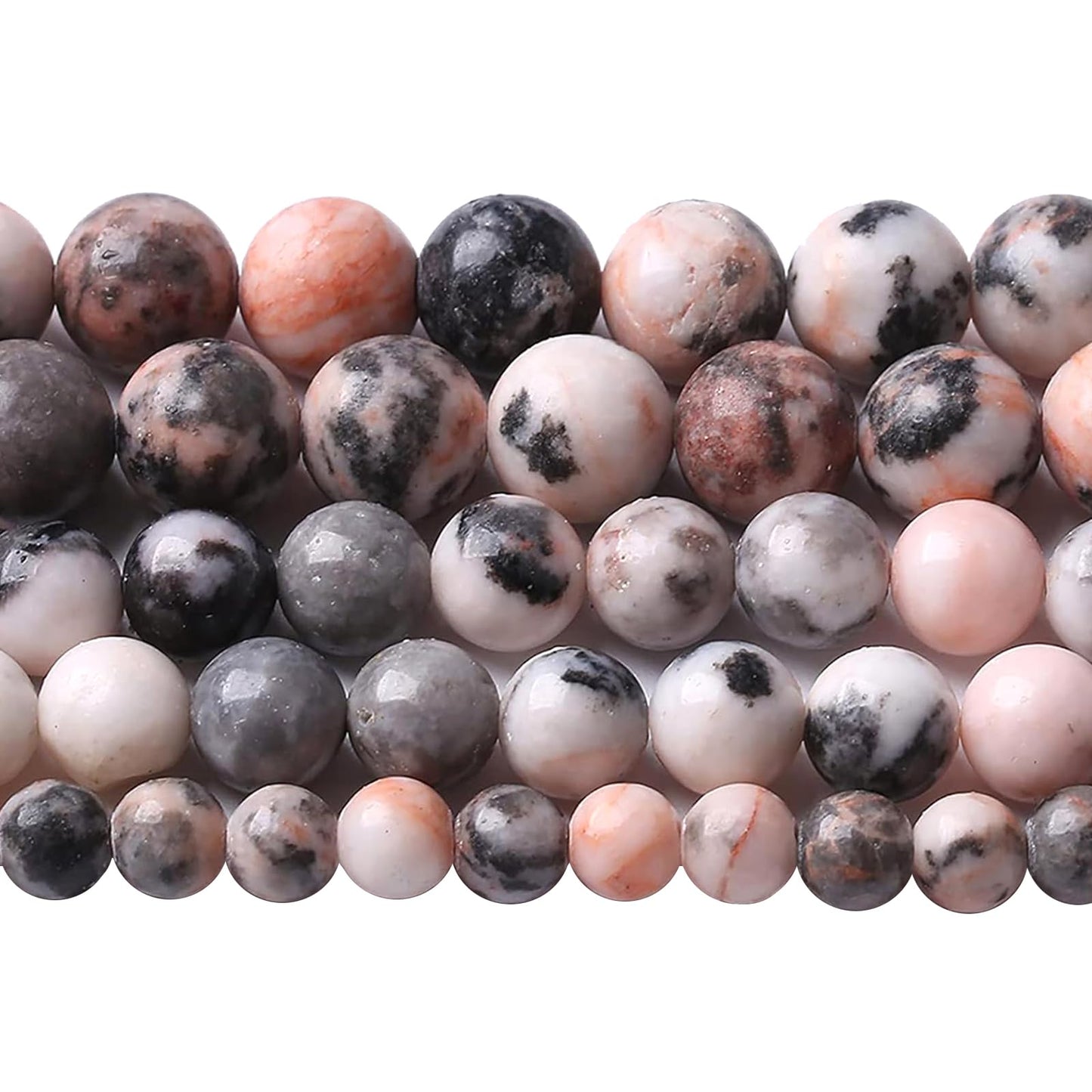 38pcs 10mm Natural Pink Zebra Jaspers Beads Round Loose Beads for Jewelry Making DIY Bracelet Crystal Energy Healing Power Stone (10mm, Pink Zebra Jaspers)