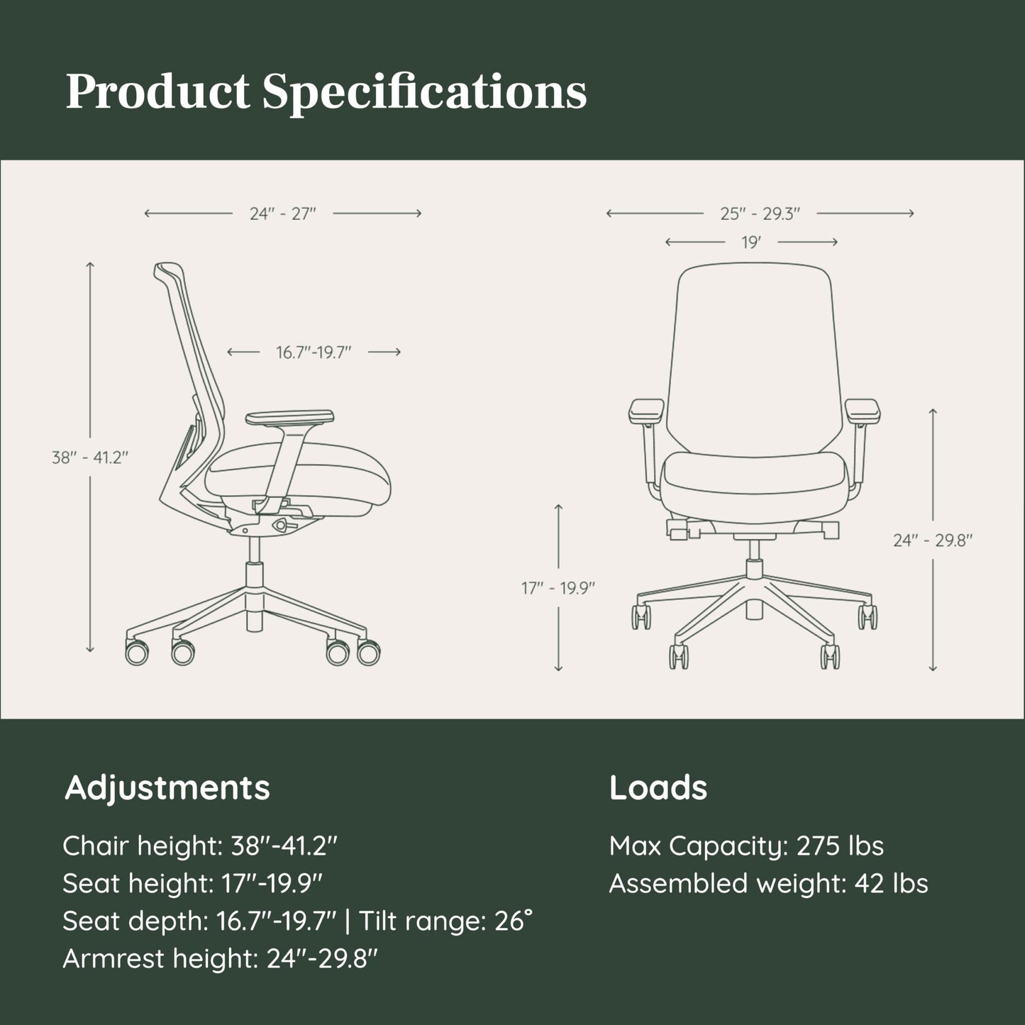 Branch Ergonomic Chair Pro - Mesh Office Chair with 14 Points of Adjustment - Height, Depth & Tilt Adjustable - 5D Armrests - Forward Tilt, Smooth Recline, and Lumbar Support - Spark