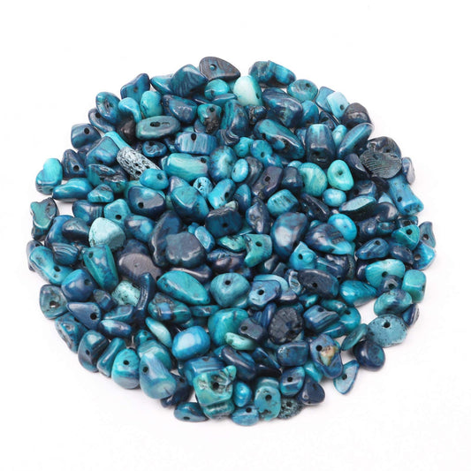 500 pcs Natural Chip Stone Beads Multicolor 5 mm to 8 mm Irregular Gemstone Healing Crystal Loose Rocks Bead Hole Drilled DIY for Bracelet Necklace Earrings Jewelry Making Craft