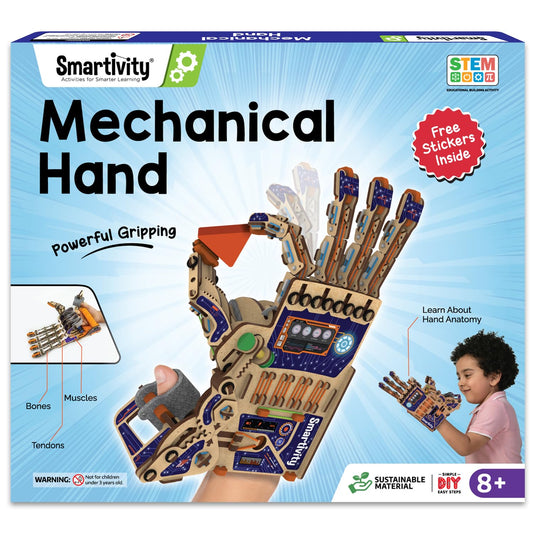 Smartivity DIY Robotic Mechanical Hand STEM Toy for Kids 8-9-10-11-12-13-14 Years Old | Parents Choice Award Winner I Birthday Gift for Smart Kids | Engineering Kit for 8-14 Years Old Boys & Girls