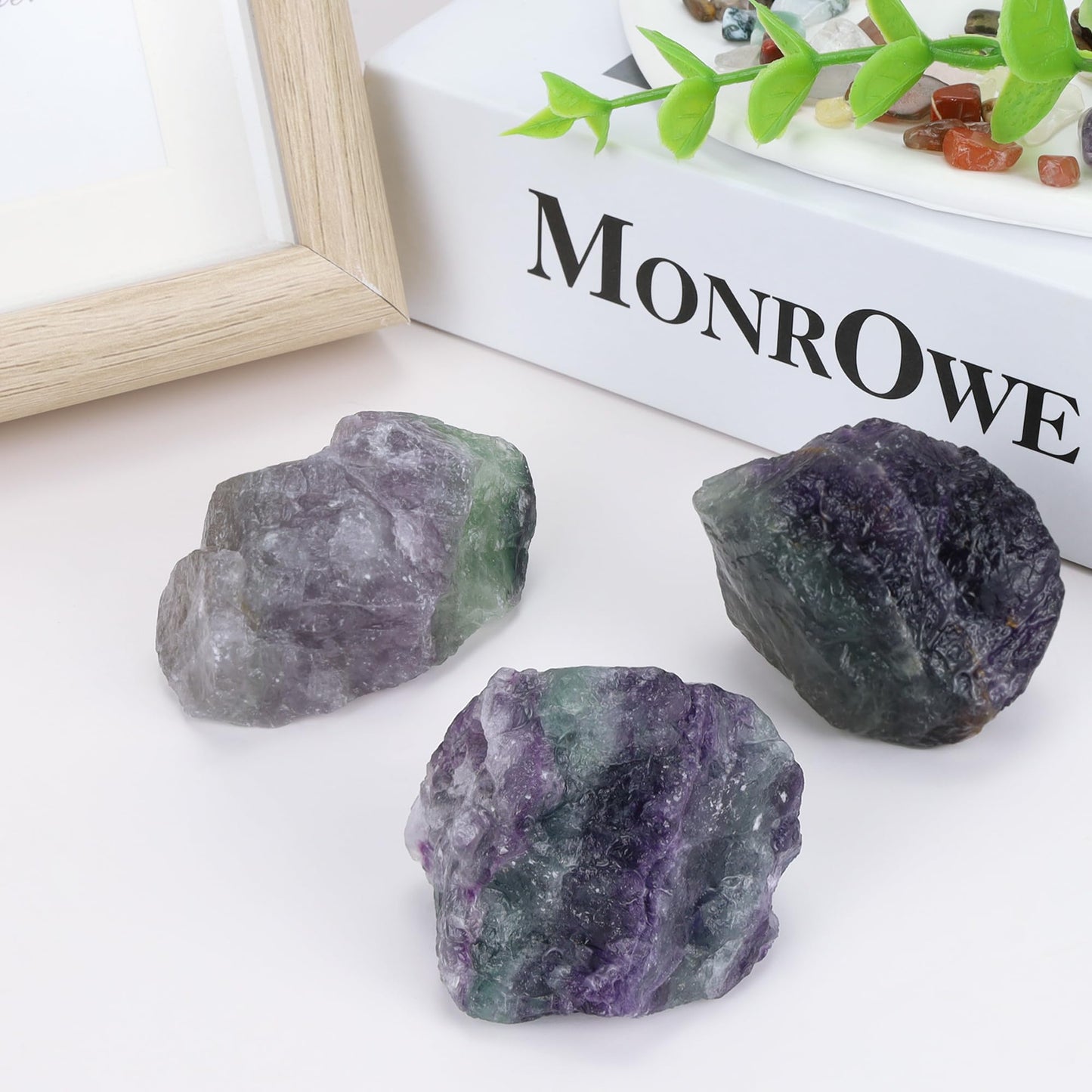 XIANNVXI Fluorite 1.8-2.2" Large Raw Crystals and Healing Stones Natural Rough Crystal Rocks for Decor Gifts Tumbling Cabbing Polishing Fountain Rocks 1PCS