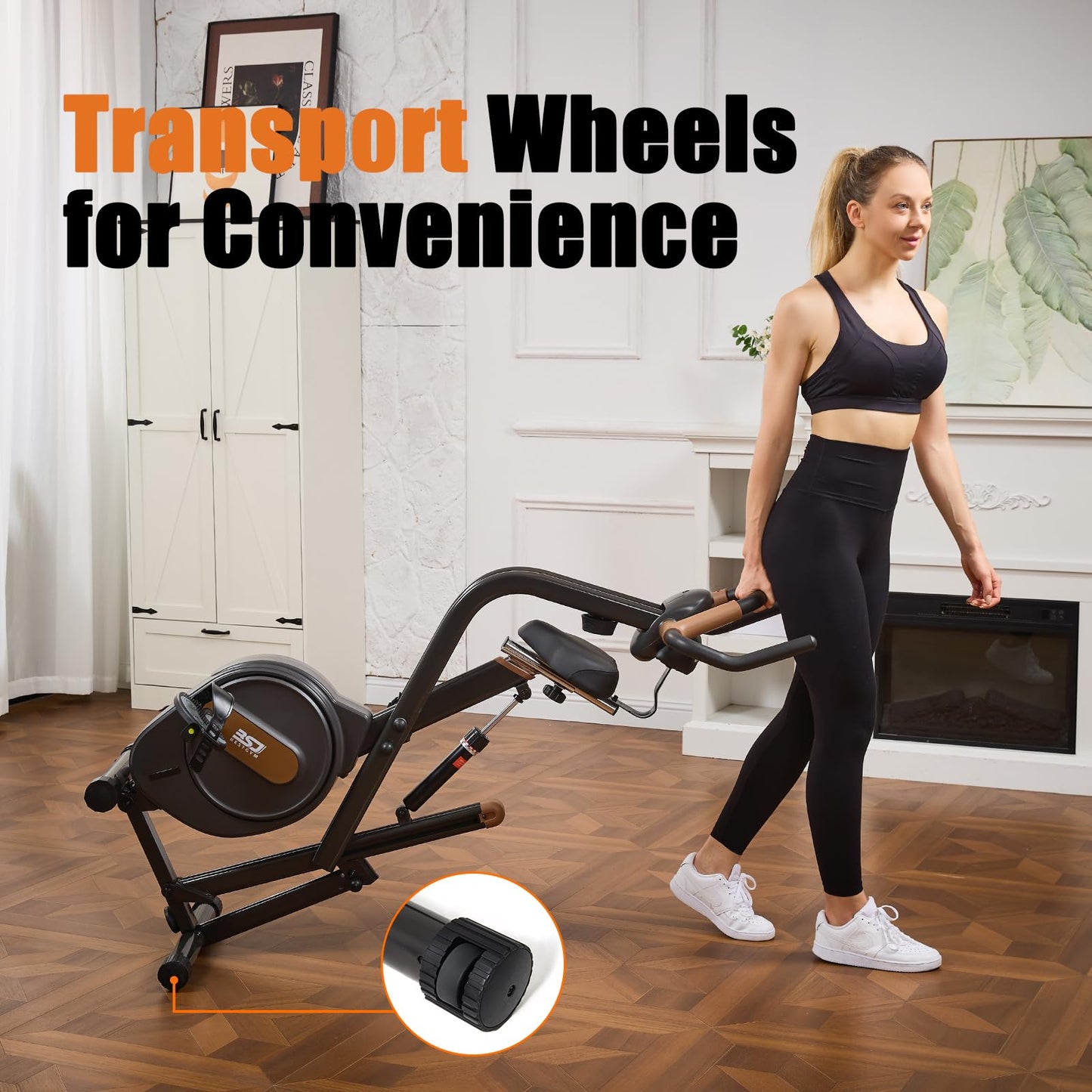 3 in 1 Exercise Bike,Squat Machine,Adjustable Magnetic Resistance Stationary Bikes for Home with App Compatible,Low Noise Indoor Cycling Bike with 300lbs Weight Capacity,Home Workout Machine