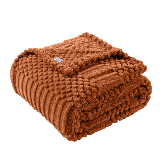 50x70 Inch Rust Throw Blanket - Soft & Fluffy Fleece, Cute & Aesthetic, Perfect for Sofa, Couch, Chair, Bed, Living Room & Bedroom, All-Season Use, Plush & Cozy Decorative Fall Blanket