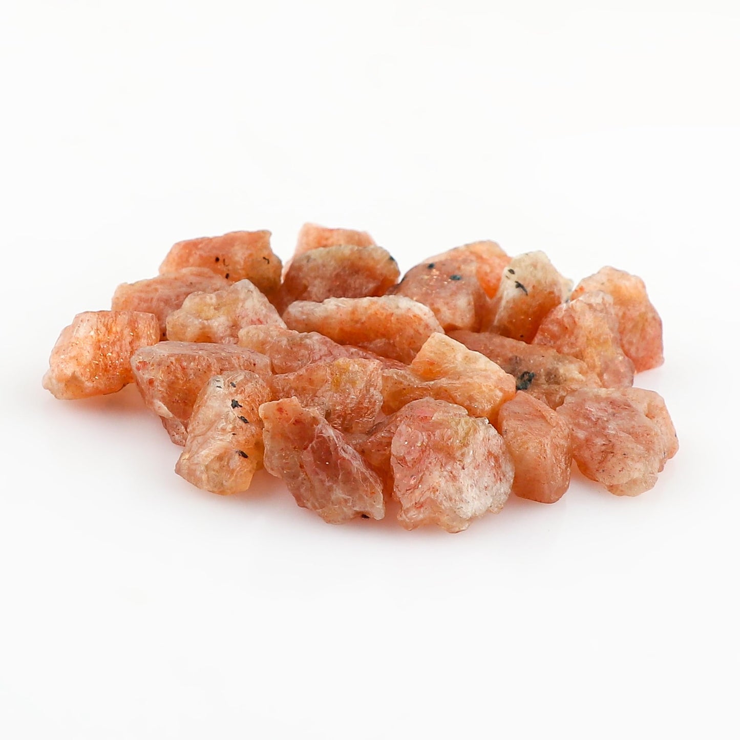 CRYSTALINES 100cts Natural Raw Sunstone Gemstones, Rough Stones, Wholesale Lot, Jewelry Making, Wire Wrapping, Loose Crystal Supply, DIY Craft, Reiki & Chakra Healing Crystals, 11-12pcs