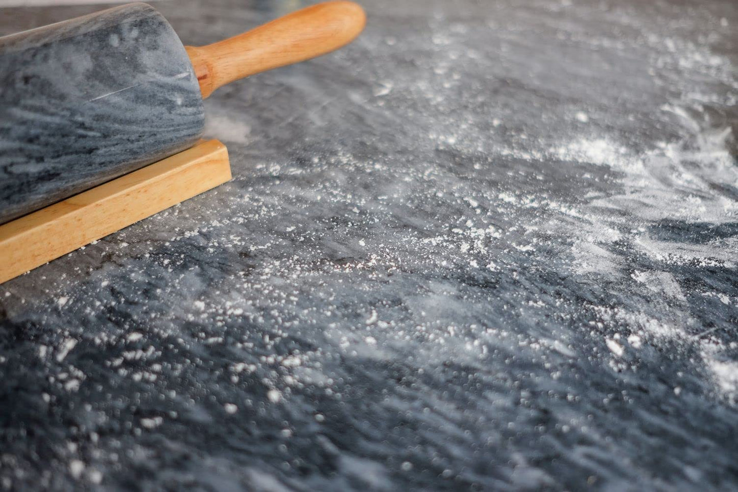 JEmarble Pastry Board 16x24 inch(Gray) with Non-Slip Rubber Feets for Stability Perfect for Keep the Dough Cool and Chocolate Tempering(Premium Quality)