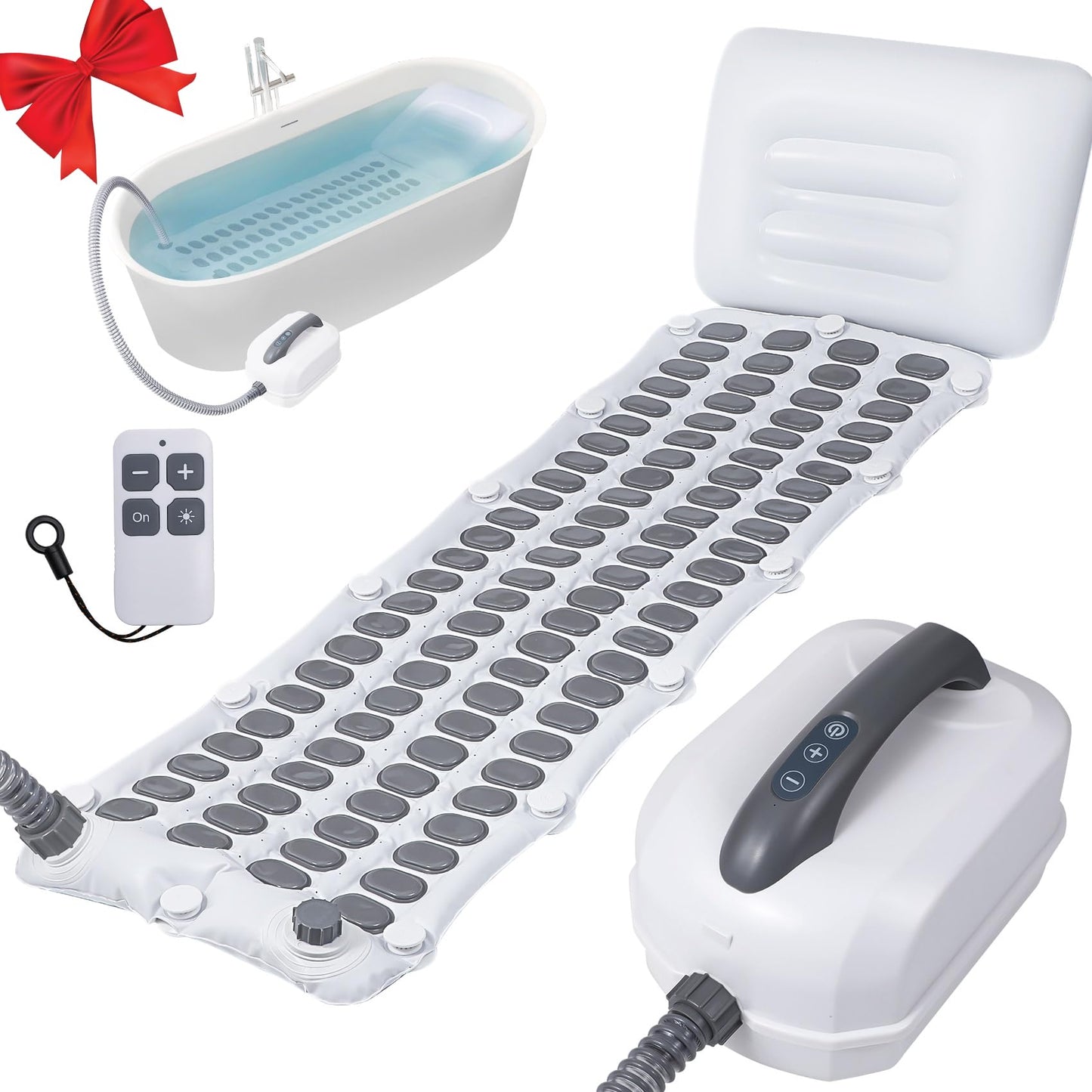 YSVORTOT Upgraded 2.0 Bathtub Spa,Bubble Bath Mat-Portable Bathtub Spa Mat - Electric Bubble Massage Mat with Remote Control, Simplicity of Operator,Help You Relax Both Physically and Mentally