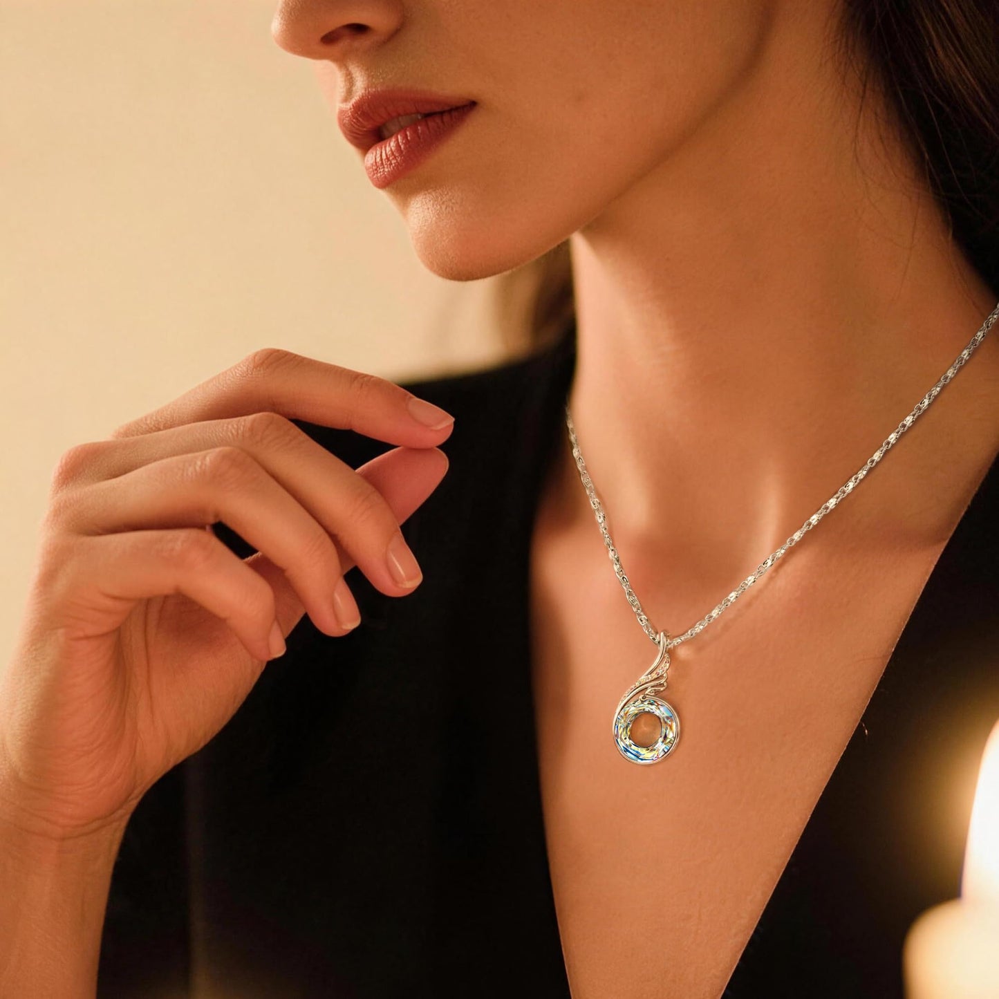 Kate Lynn Phoenix Necklaces for Women Crystal Pendant Necklace Jewelry Birthday Gifts for Women Christmas Mothers Day Gifts for Mom Wife Daughter Gift for Girlfriend Best Friends Lady