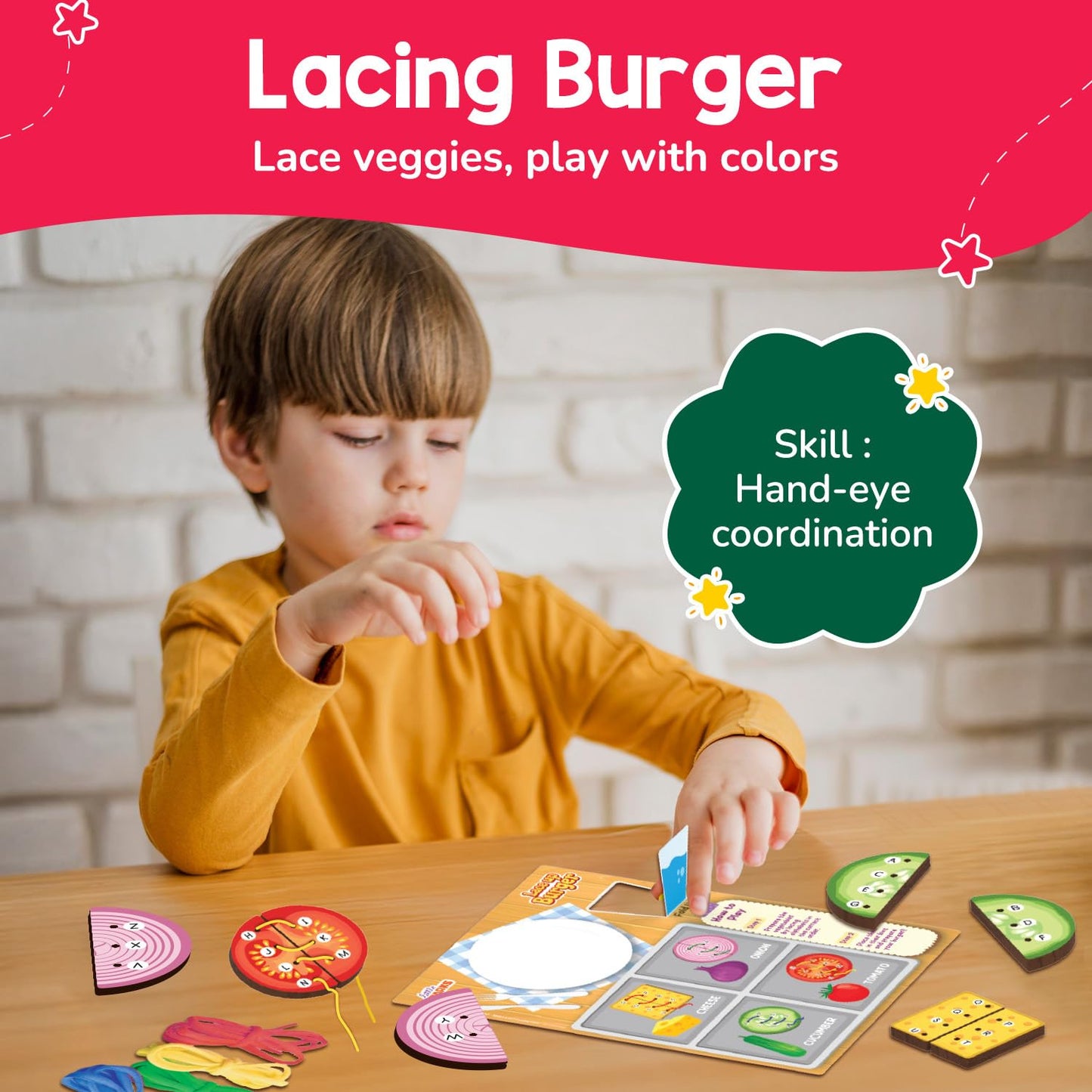 Smartivity Montessori Based Busy Box for 3,4,5 Years Old Boys and Girls I 7in1 Preschool Learning Activity Kit for Toddlers 3-6 I for Kids I Educational Toy I Vocabulary, Fine Motor&Scissor Skills