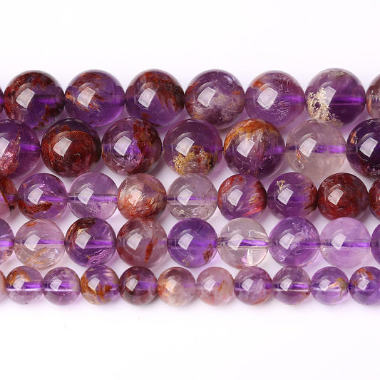 4MM 86PCS Natural Gemstone Purple Ghost Crystal Stone Beads for Jewelry Making DIY Bracelet