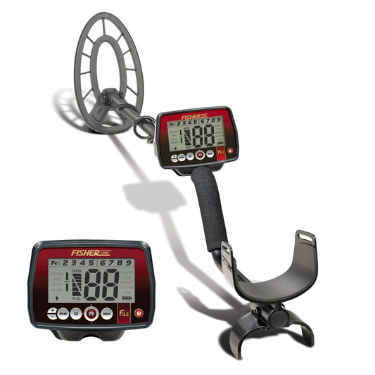 Fisher F44 Metal Detector with Weatherproof Design, Large LCD Display, and Sensitive Detection Features, Ideal for Both Beginners and Experienced Treasure Hunters Seeking Reliable Performance