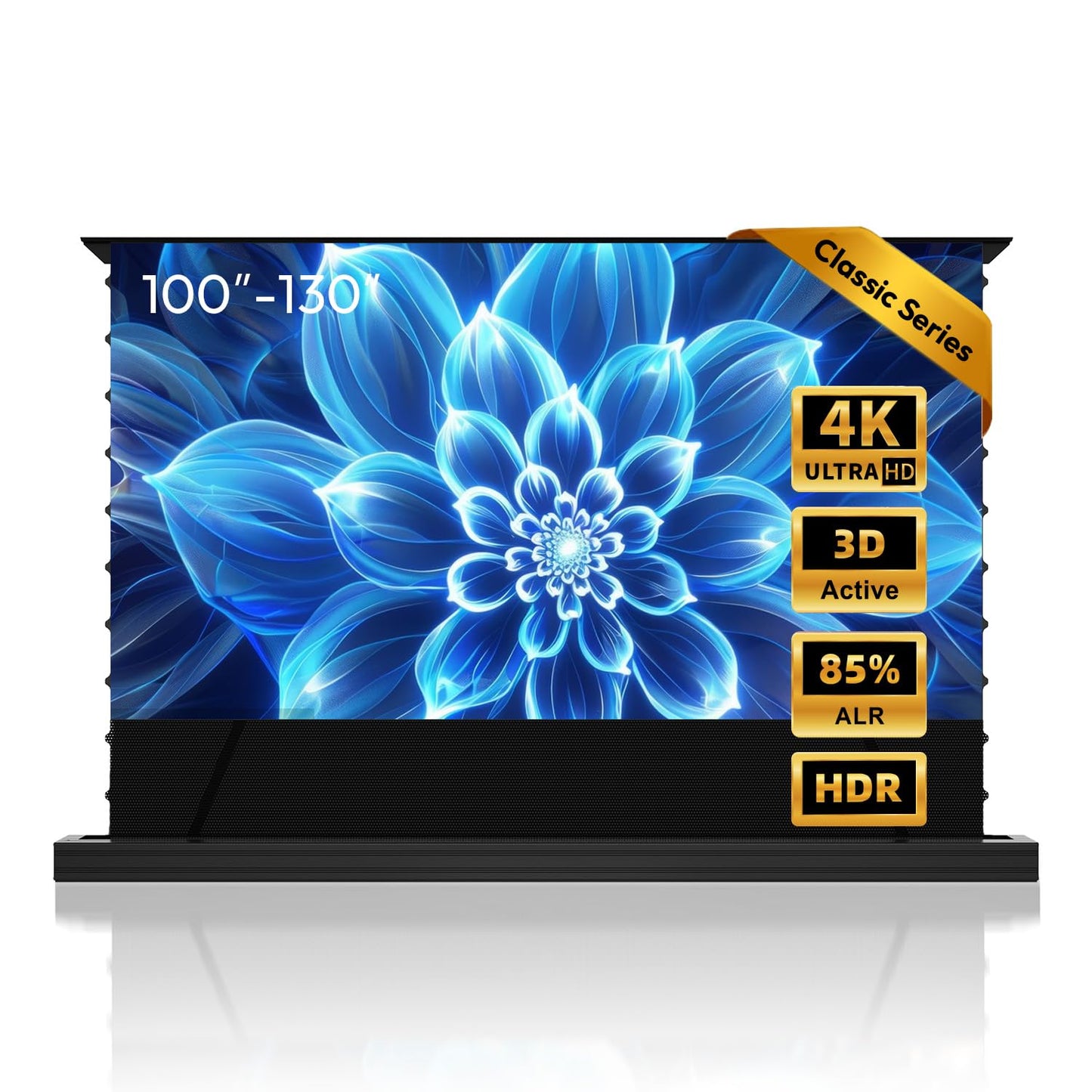 NothingProjector Motorized ALR Screen for Ultra Short Throw Projector, 85% Ambient Light Rejecting, 100 inch, Floor Rising, 4K/8K UHD, Active 3D, Anti Daylight, Electric Retractable Automatic NothPJ