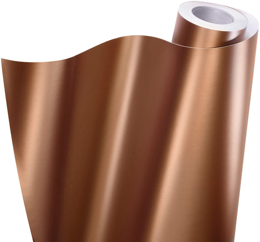 VViViD+ Matte Metallic Rose Gold Premium Vinyl Wrap Film Roll (100ft x 5ft)