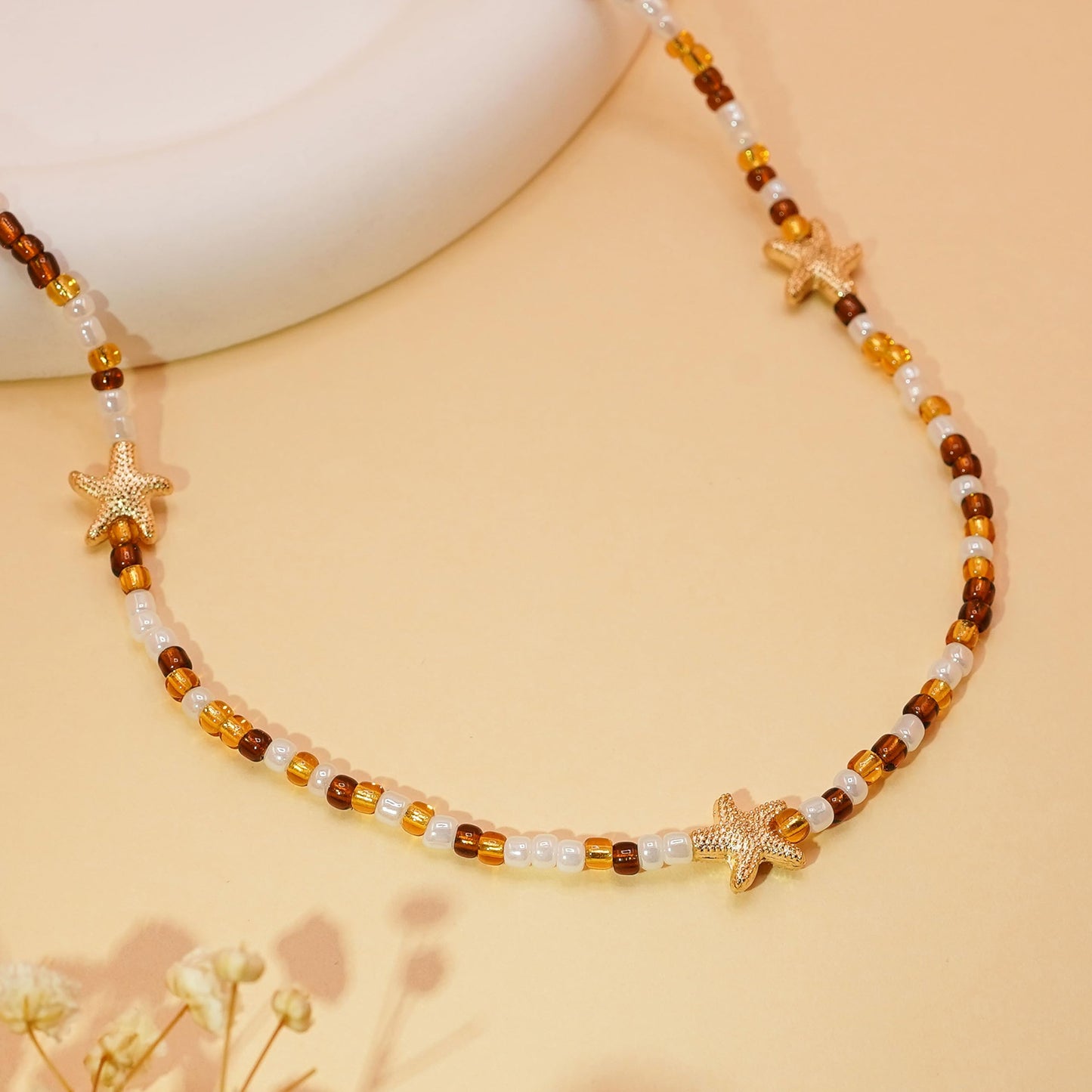 Lameybrt Cowrie Shell Surfer Necklaces, Hawaiian Beach Handmade Choker Set for Women, White Rice Bead with Black Accents, Bohemian Summer Seashell Choker 2 Piece Set, Perfect for Summer Beach Vacation, Birthday, Mother’s Day & Holiday Gifts (Shell 20)