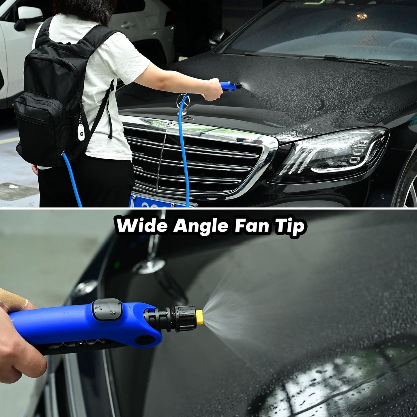 NEWISHTOOL Window Tint Backpack Sprayer, Battery Powered High Pressure Sprayer Bag for Car Tint Film PPF Installation, 6L Capacity Electric Spray Backpack with Power Pump, 3.9Ft Hose