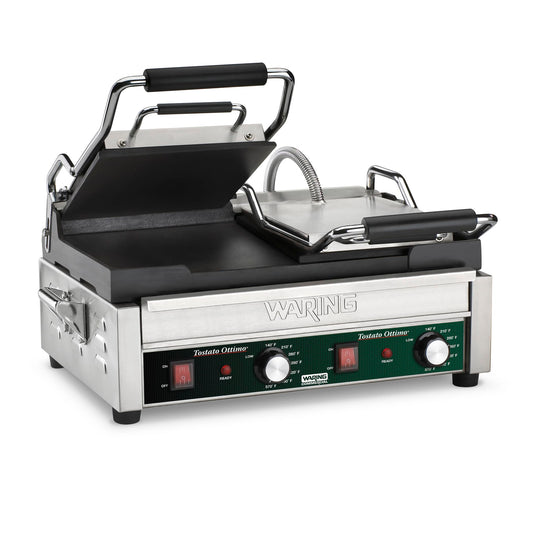 Waring Commercial Tostato Ottimo Dual Flat Toasting Grill 240V (17" x 9.25" cooking surface)