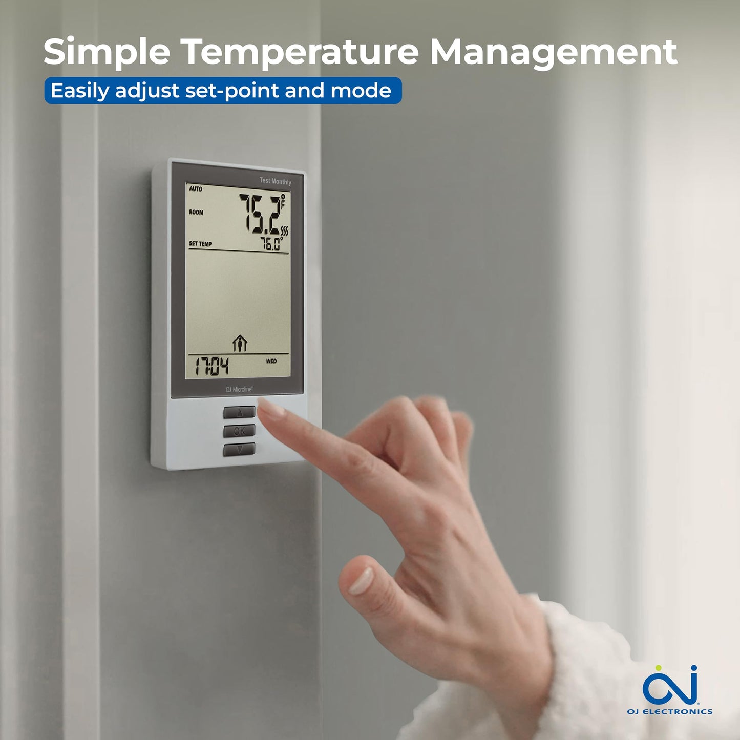 OJ Microline UDG Programmable Thermostat for Heated Floor w/Class A GFCI - 120/240v in Floor Heater Thermostat - Dual Sensing - Includes a Flooring Sensor - 3-Year Warranty & USA Product Support