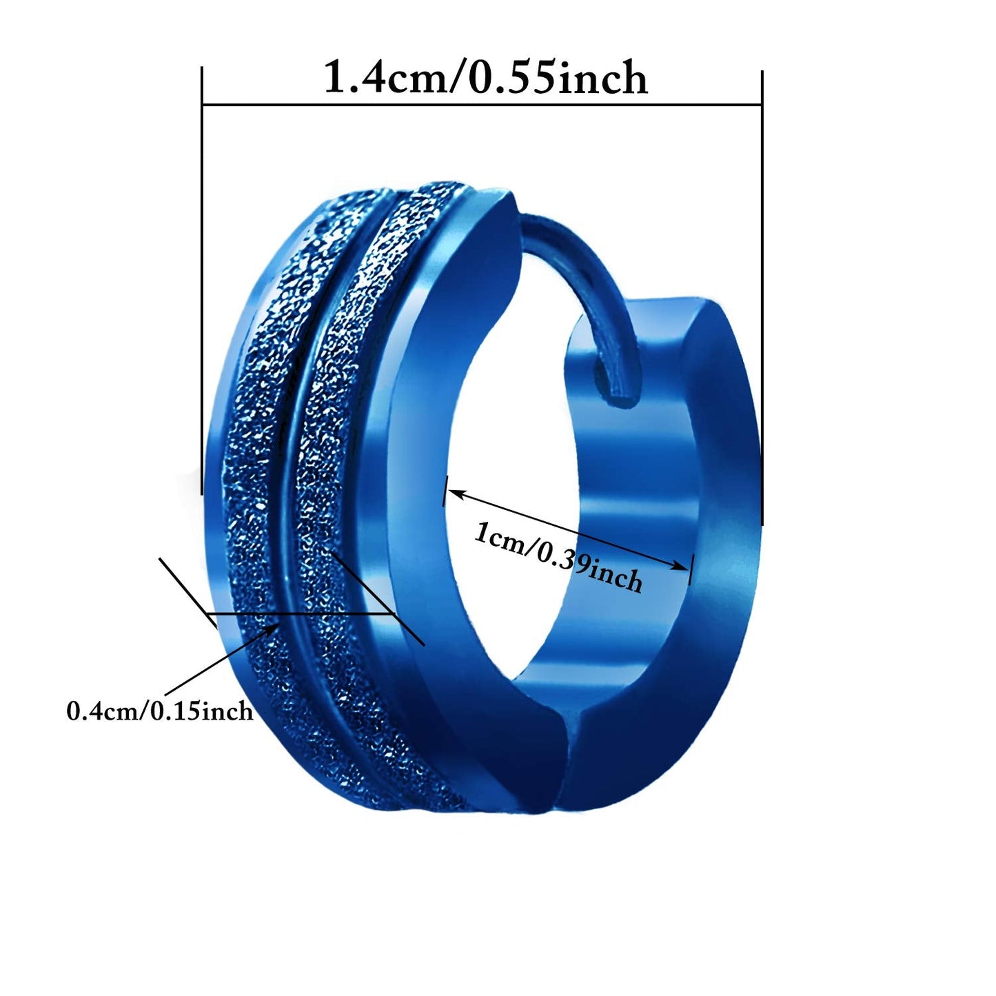 Stainless Steel Hoop Earrings For Men's Women's,Silver/Gold/Black/Blue Hypoallergenic Round Huggie Earrings,Fashion Punk Earrings Piercing Jewelry,Simple Stylish Loop Earring,Gift for Him Her Birthday