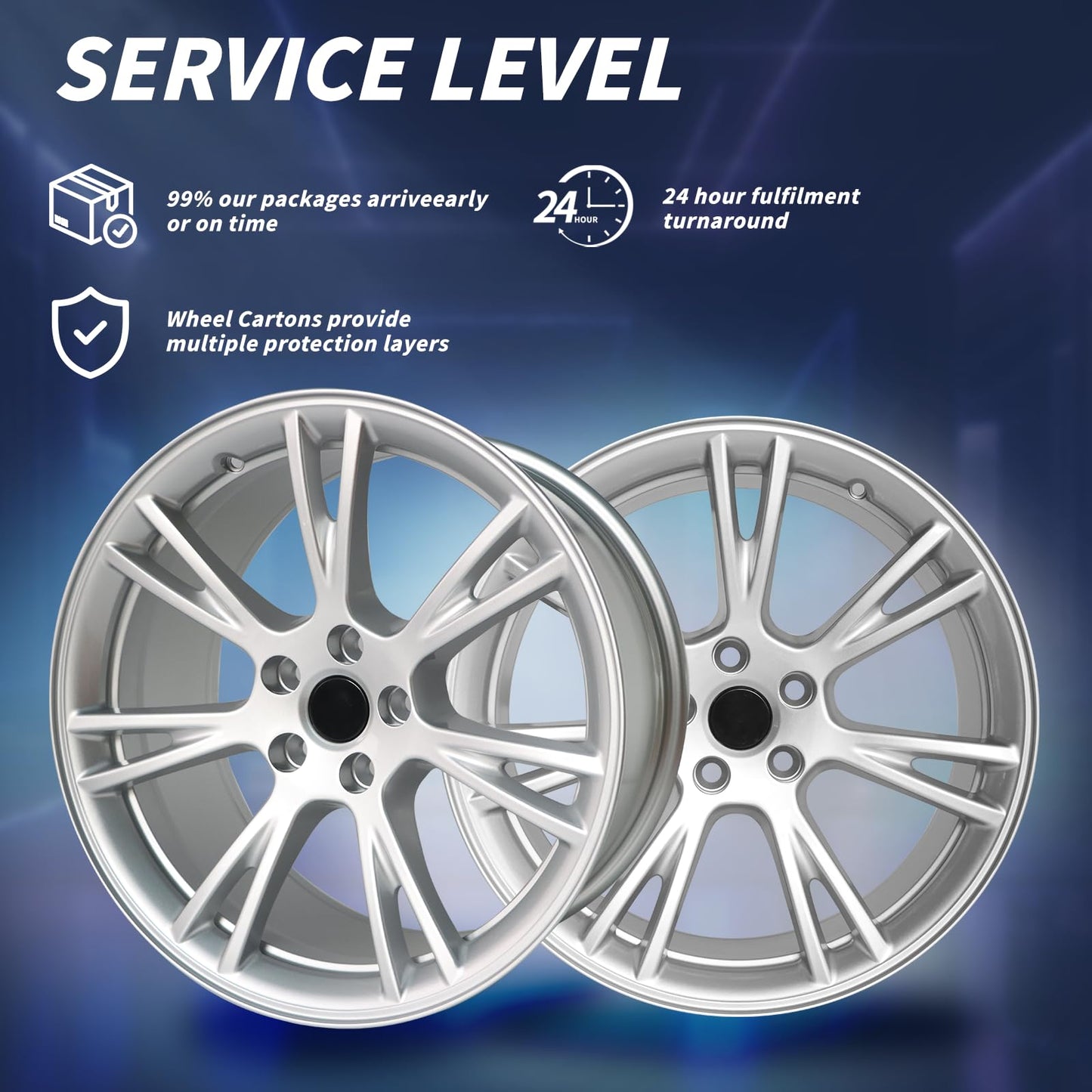 LUNEGUE New 19x9.5"" 19 Inch Premium Aluminum Alloy Wheel Rim Fits for 2017 2018 2019 2020 2021 Tesla Model 3 2020 2021 2022 2023 Tesla Model Y, ALY96958U20N, Silver, OEM Wheels