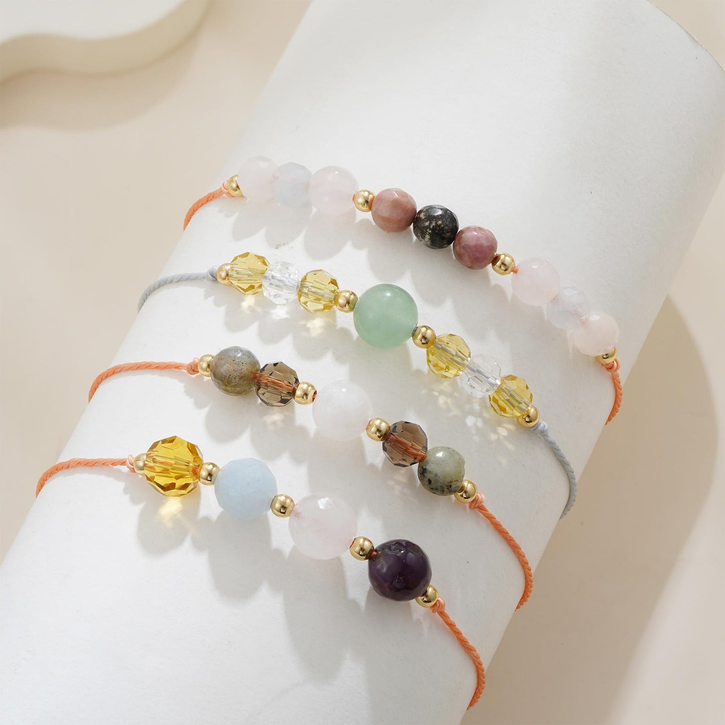 Fezodo Anxiety Relief Bracelet for Women, Unbreakable Stress Relief Bracelet Crystal Healing Inspirational Gift for Her Chistmas Valentines day Birthday Gift for Friends Women Men