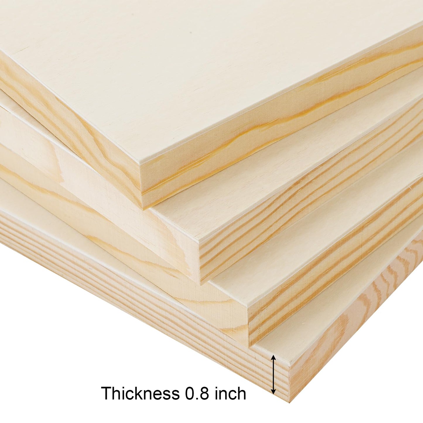 Yarlung 10 Pack Unfinished Wood Panels, 12 x 6 Inches Birch Wooden Cradled Painting Panel Canvas Boards for Watercolor, Arts and DIY Crafts, Easel Display, Use with Oils, Acrylics