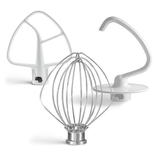 Attachments Accessories fit for Kitchenaid 4.5 QT Stand Mixer K45WW Wire Whip K45DH Dough Hook K45B Coated Flat Blade Paddle K45 K45SS KSM75 KSM90 KSM95 KSM100 KSM103 KSM110 KSM150PS prime&swift