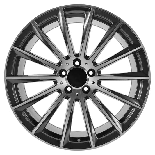 HOLUEKU 20Inch 20"x9.5" Rear Multispoke Premium Aluminum Alloy Wheel Rim Fits for Mercedes Benz S500 S550, Bolt Pattern-5x112mm, Offset-43mm, Hub Bore-66.6mm