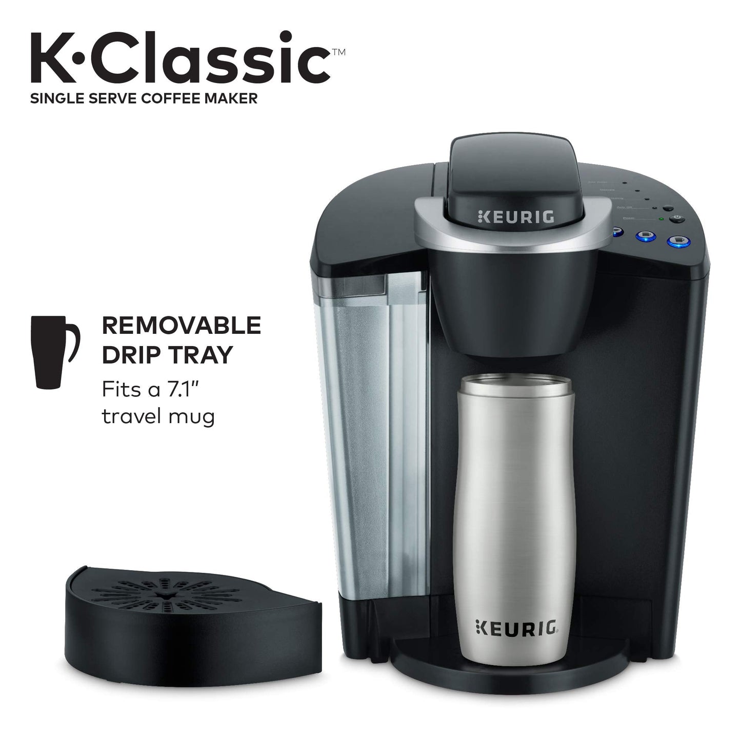 Keurig K-Classic Single Serve Coffee Maker with Eight O'Clock The Original Medium Roast, 32 K-Cup Pods