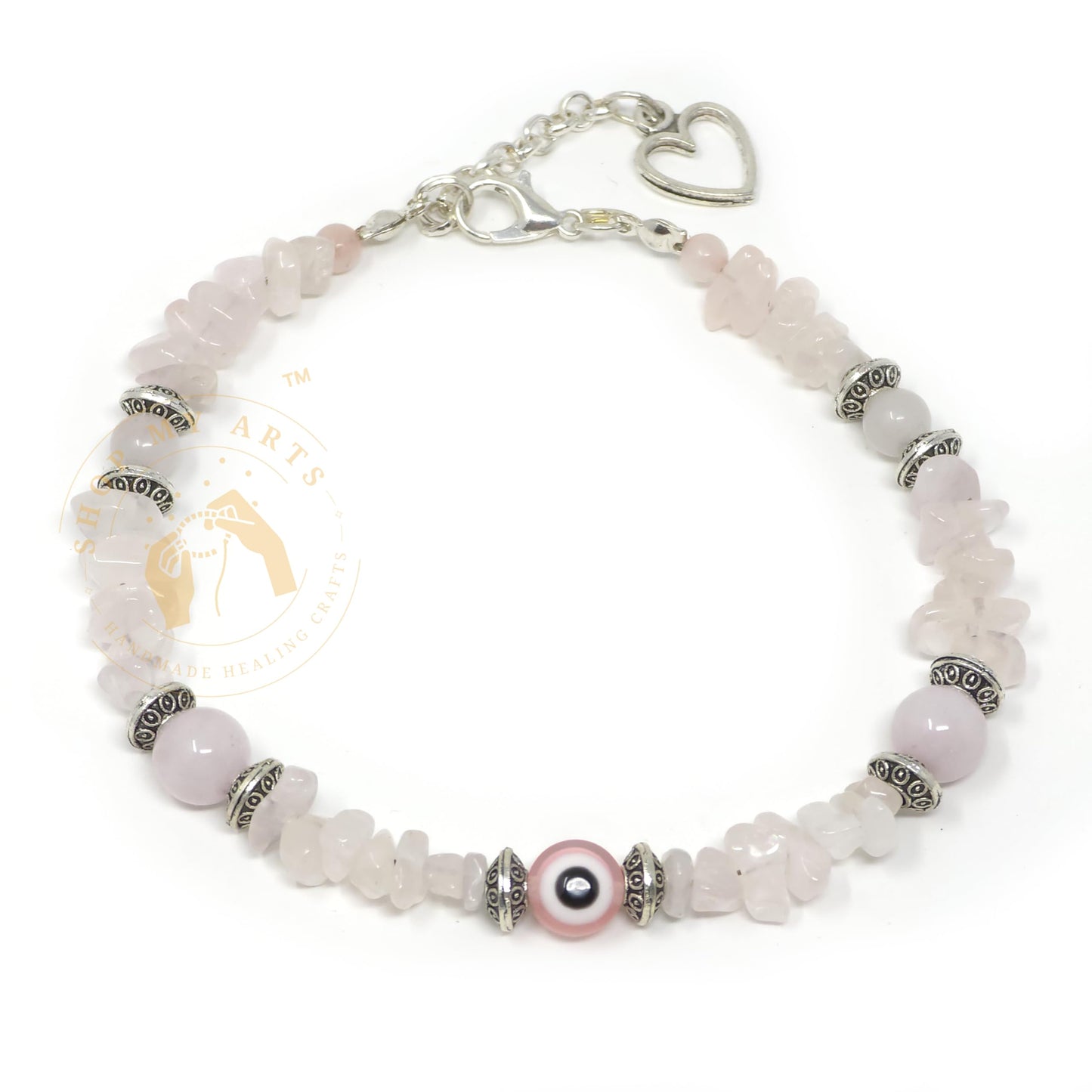 Shop My Arts Rose Quartz Bracelet for Women - Birthday Gifts for Women Mom with Authentic Crystals and Healing Stones