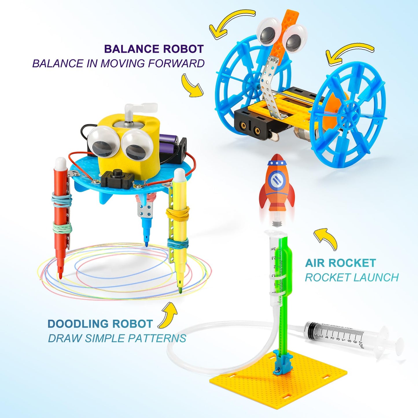 Robotics for Kids Ages 8-12, Boy Crafts Kids STEM Science Robot Building Kits 8-10 10-12, STEM Toys for Boys Gifts Age 8 10 12 13 14 Year Old