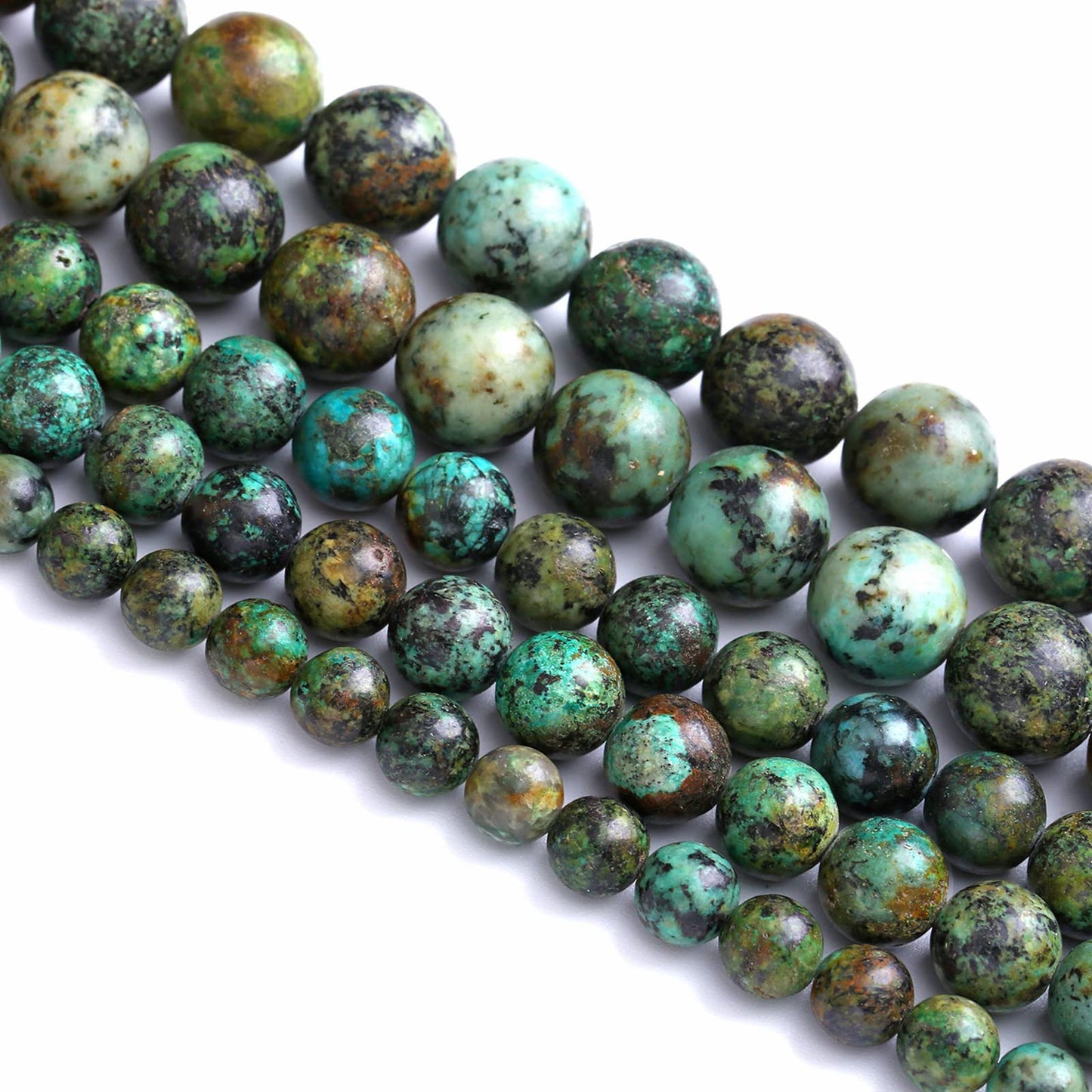 6mm 60pcs Natural Stone Green African Turquoise Spacer Loose Beads for Jewelry Making DIY Bracelet Necklace