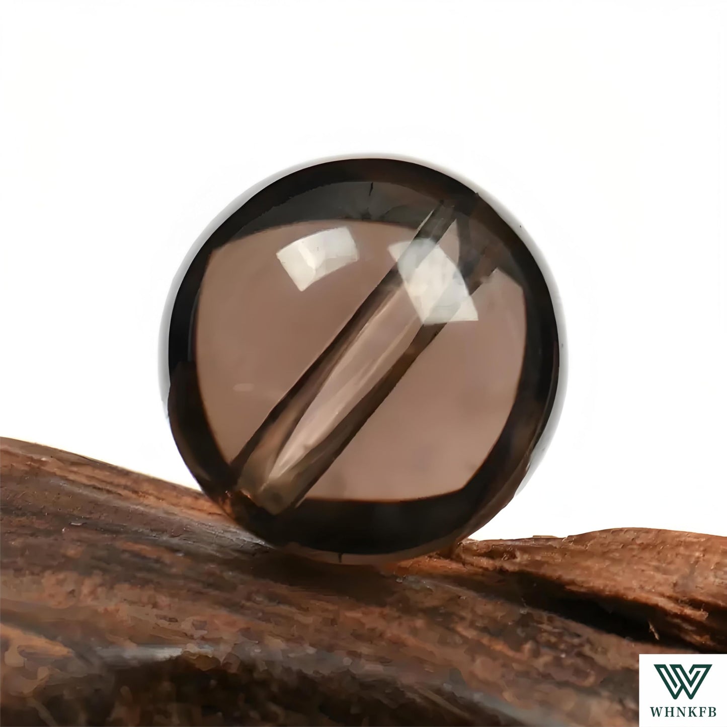 WHNKFB 10mm 50PCS Natural Smoky Quartz Round Beads, High Clarity Loose Brown Crystal Beads for Jewelry Making Craft - 6mm 8mm 10mm Options with Free Elastic Cord