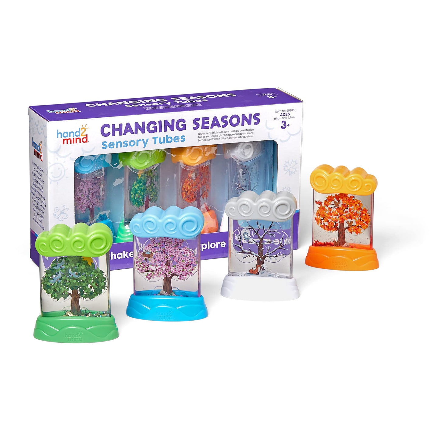 hand2mind Changing Seasons Sensory Tubes, Calm Down Corner Supplies, Quiet Fidgets, Travel Toddler Toys, Preschool Classroom Must Haves, Hands-On Stress Relief Toy, Anxiety Relief Items for Kids