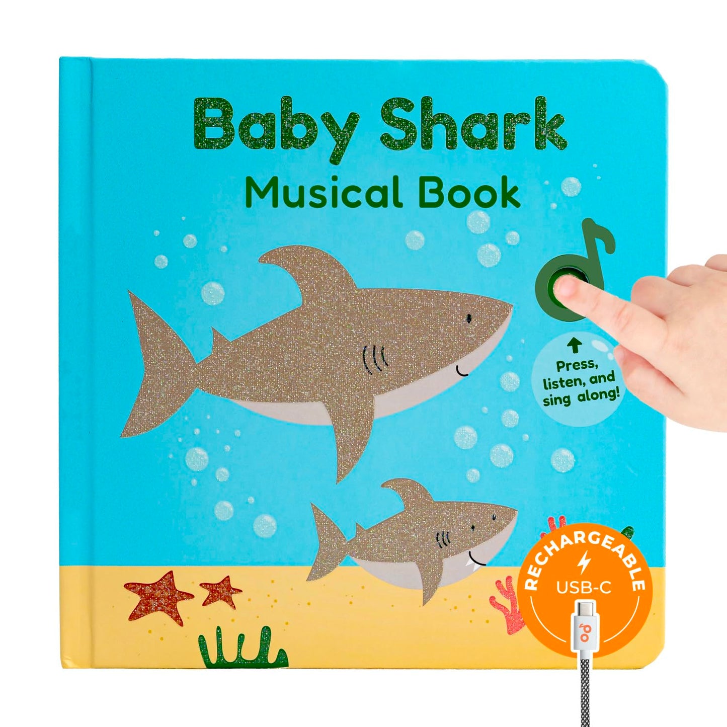 Cali's Books Baby Shark Music Book for Toddlers 1-3 Years Old - Animal Songs Musical Books, Interactive Baby Sound Book, Singing Toy for Children Girls, Learning Song Toys for Toddler Boys
