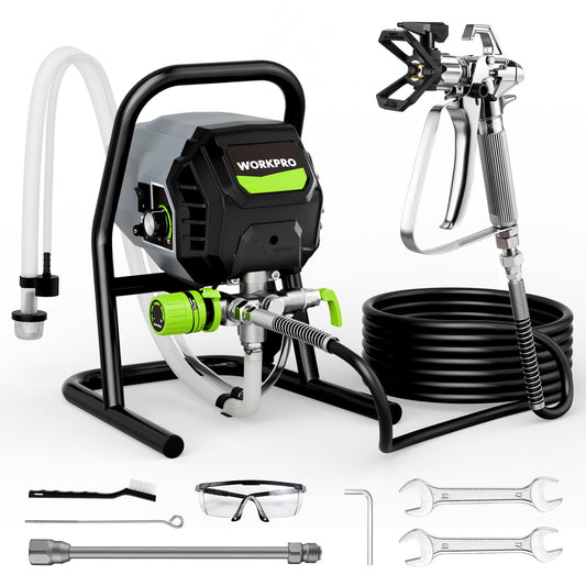 WORKPRO 700W Airless Paint Sprayer, 2900PSI High Efficiency Thinning-Free Electric Paint Sprayer with Extension Rod, Paint Sprayer for Home Interior, Exterior, Furniture, Fence & Ceilings