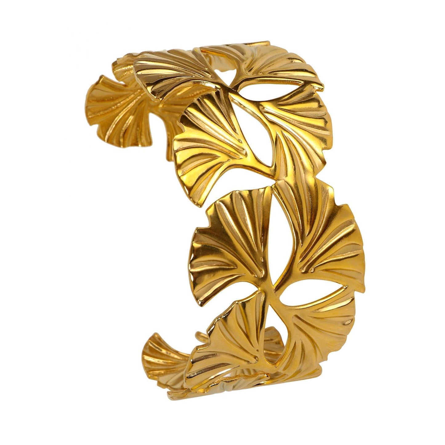 TaYolnFaSo Leaf Chunky Cuff Bracelet for Women Adjustable Wide Wrist Bracelets Open Bangle Cuff Bracelets Jewelry Gift for Ladies Wife Girlfriend Wedding Prom Party Christmas