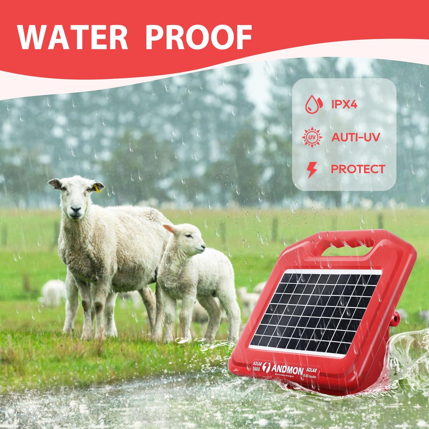 Solar Electric Fence Set: S600 + MINI250 Solar Electric Fence Charger, 0.53Joule & 0.18Joule for Versatile Protection