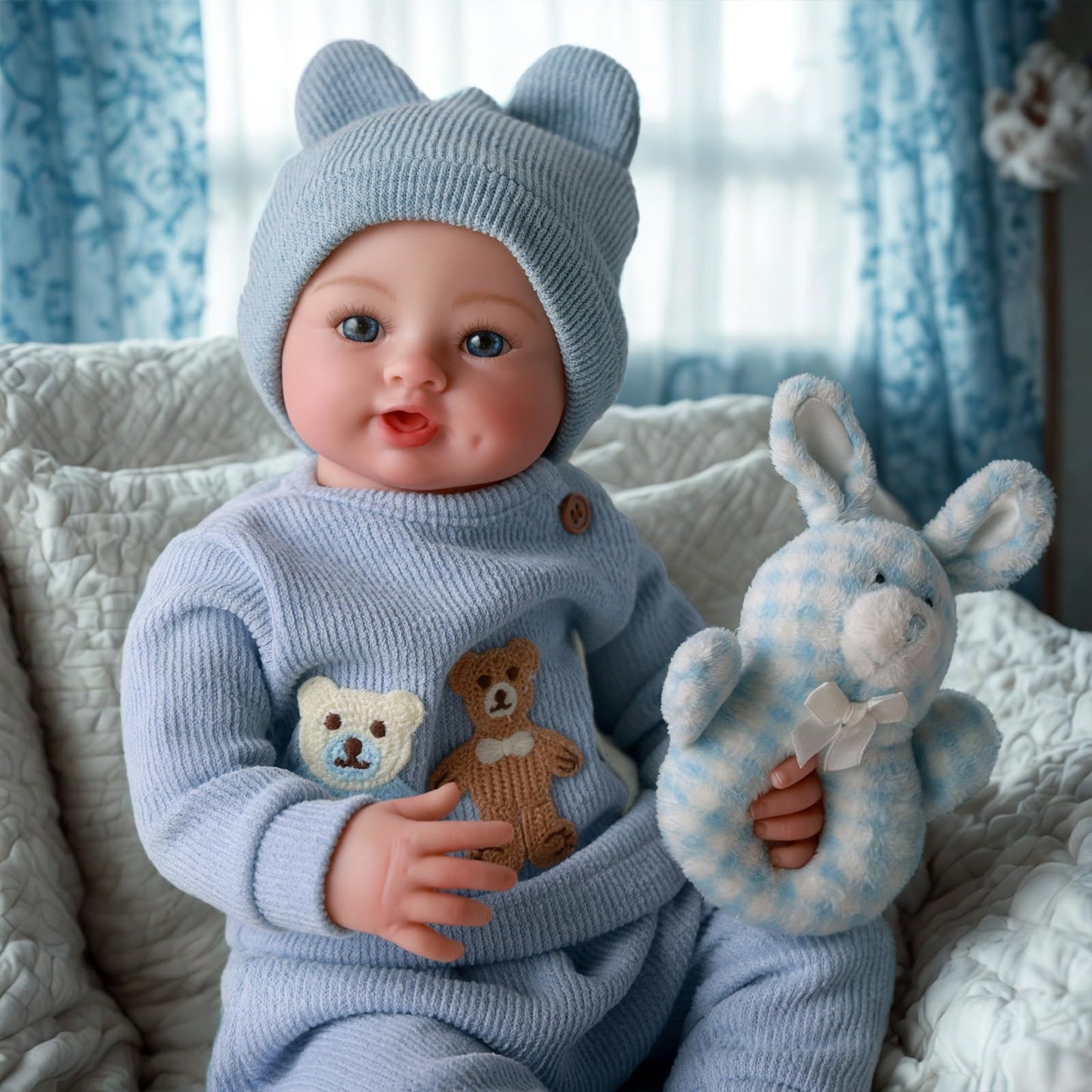 BABESIDE Realistic Reborn Baby Dolls Boy - Ailsa 17 Inch Lifelike Newborn Baby Doll Handmade Real Life Baby Dolls Reborn Doll with Soft Cloth Body Gift Toys for Kids Age 3 +