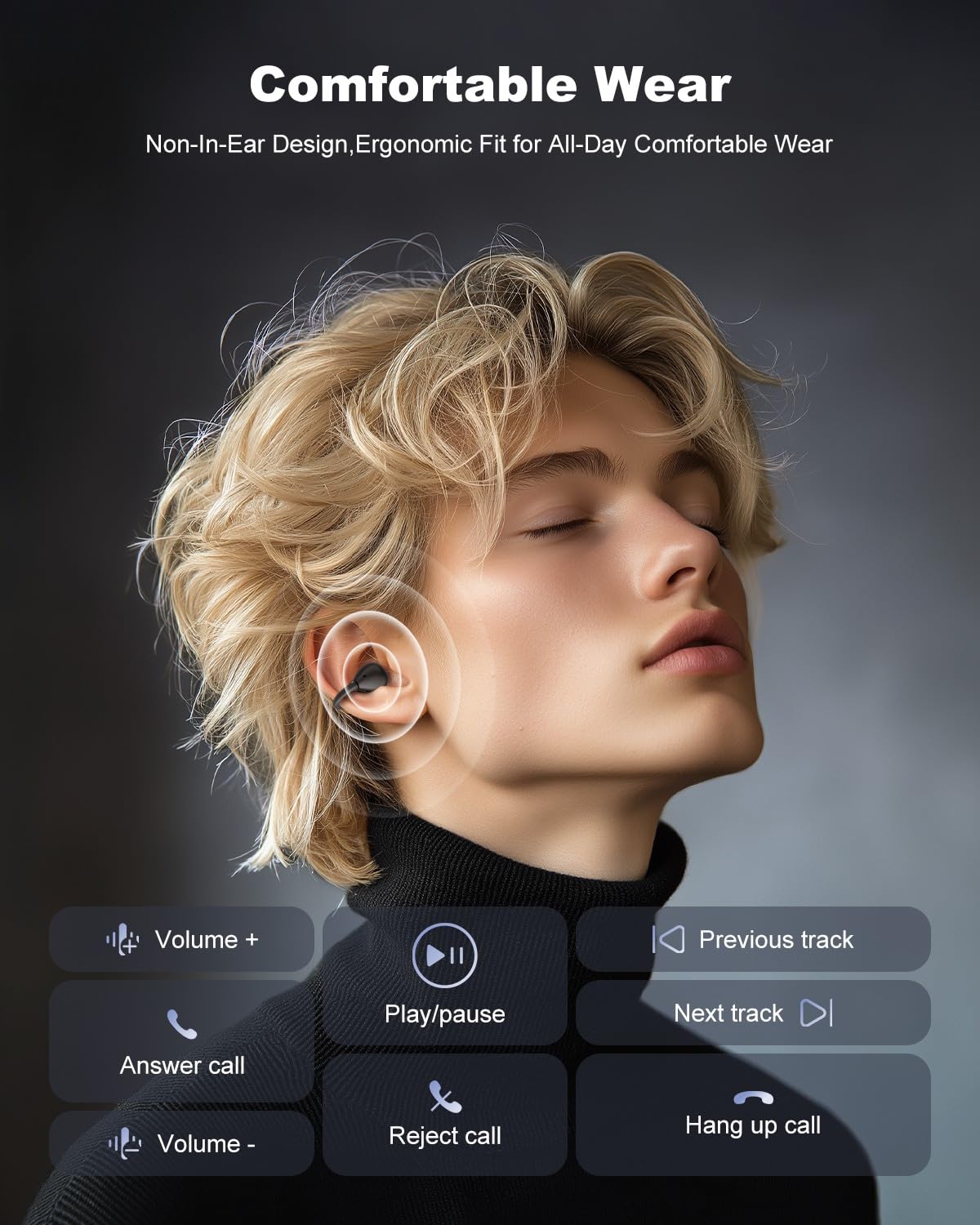 Ai Translation Earbuds Real Time, 163 Languages & Accents Translator Earbuds, 3-in-1 Open Ear Translation Headphones for Travel Learning, Spanish/English Audífonos Traductores, iOS/Android Compatible